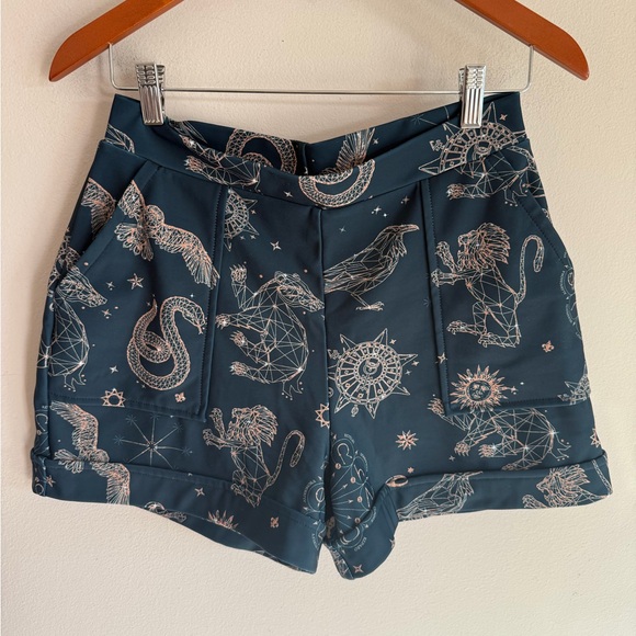 Women's Zodiac Print Shorts Harry Potter womens med magic sky - Picture 1 of 3